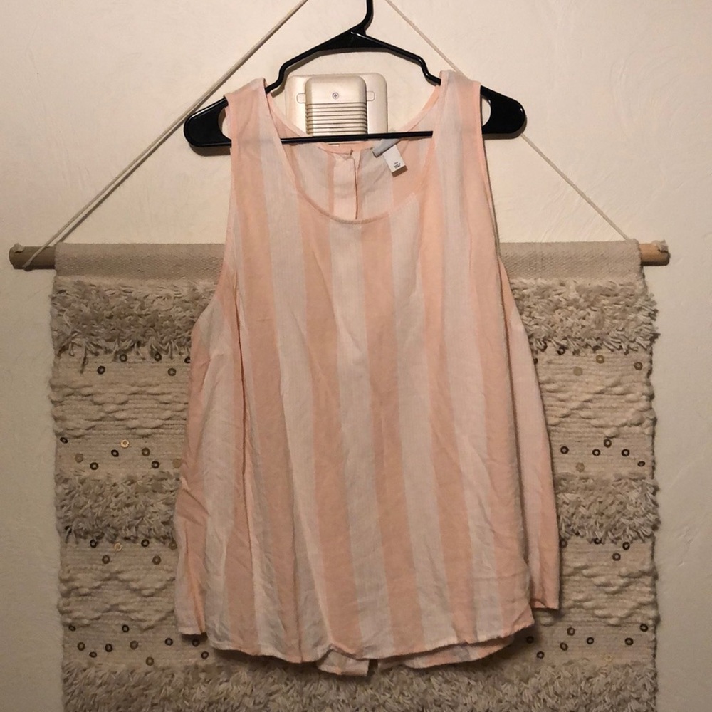Striped Peach Tank Top